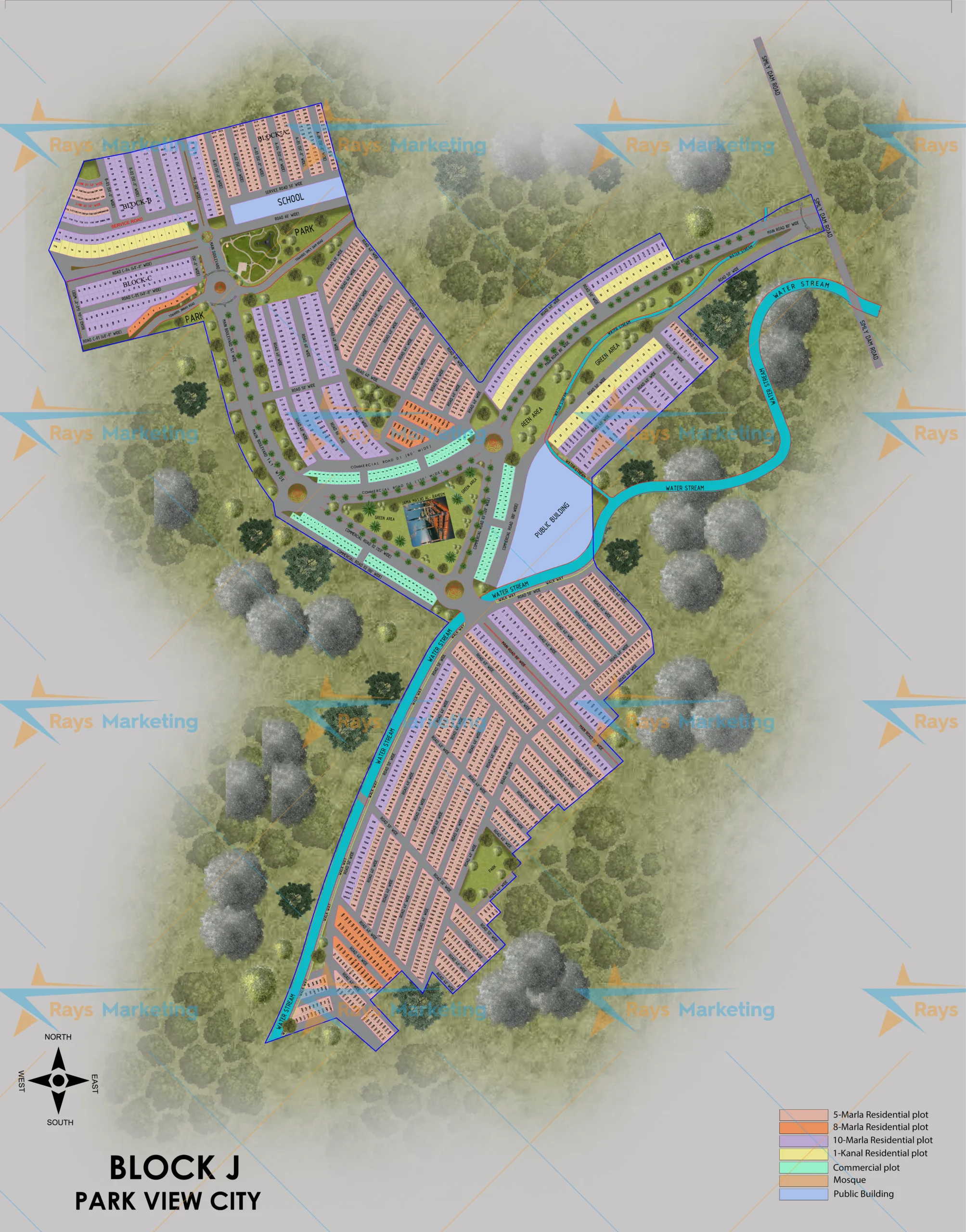 J BLOCK Map