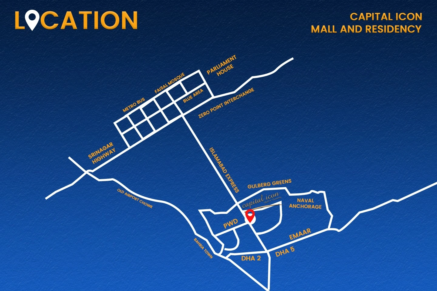 Capital Icon Mall and Residency Location